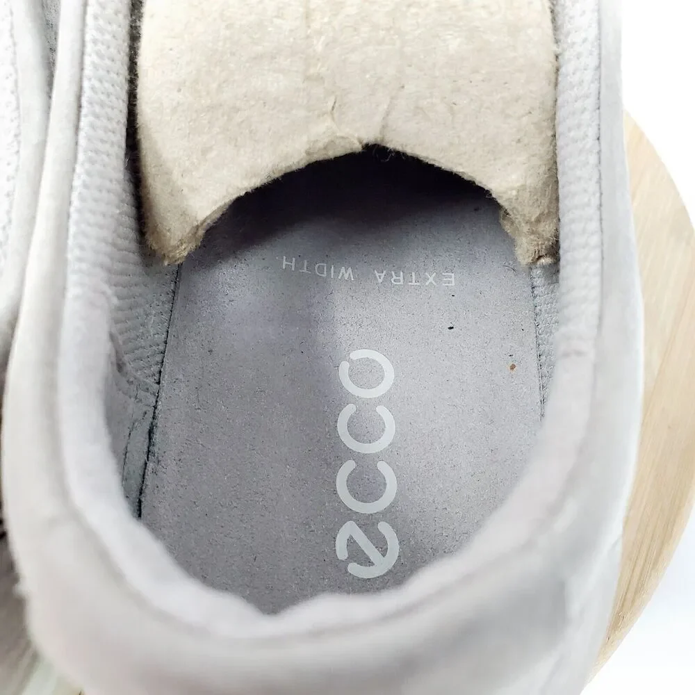 ECCO Soft 7 Stitch‎ Tie Sneakers Womens 39 Warm Grey Comfort Shoes Extra Width